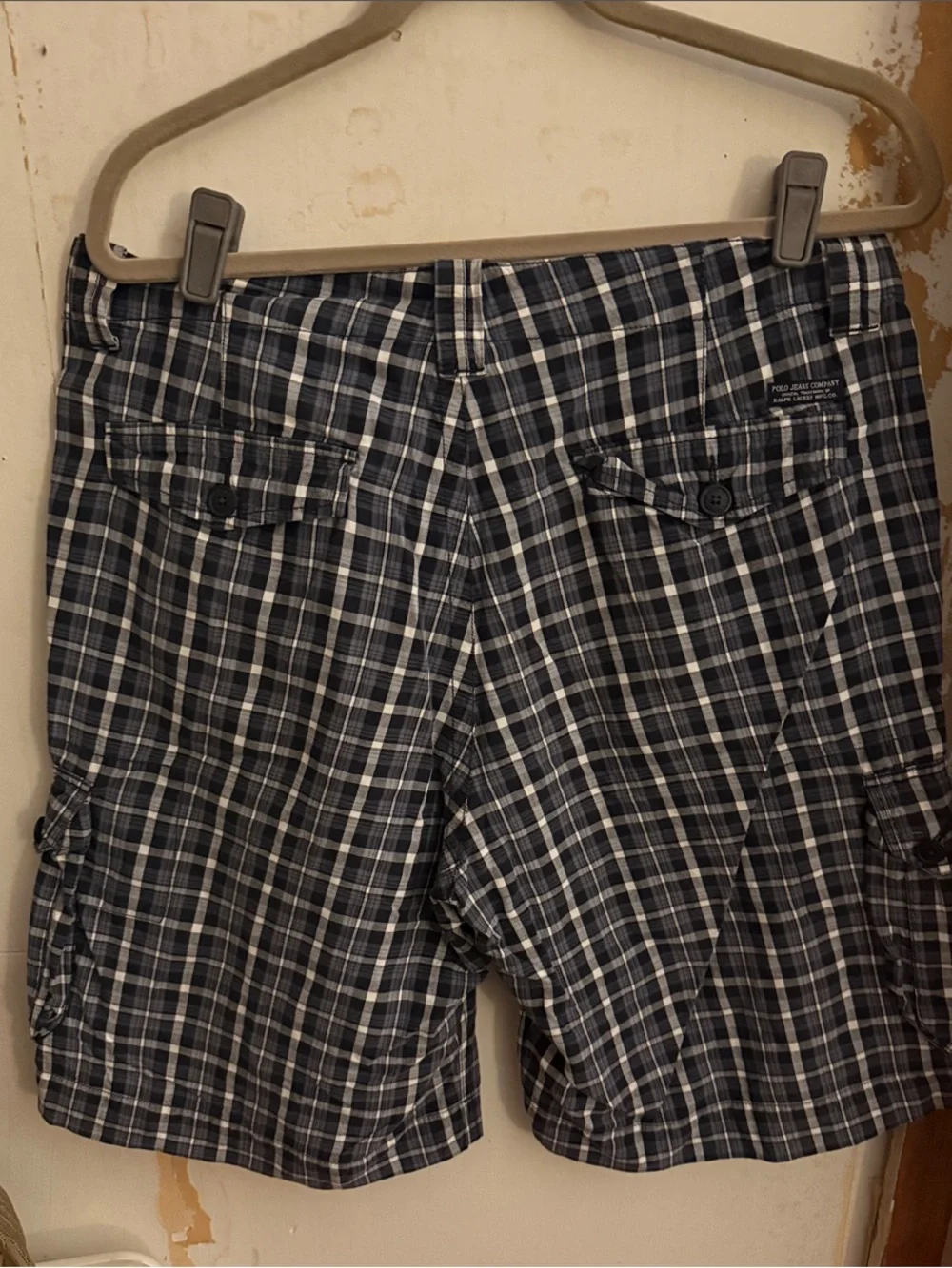 Polo Plaid Cargo Shorts - Navy/White - Casual Men's Wear